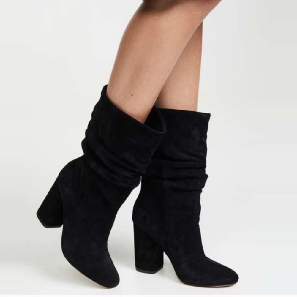 Banana Republic Black Suede leather Women's Boots size 9